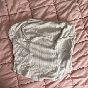 Elegant Cream Strapless Women's Top